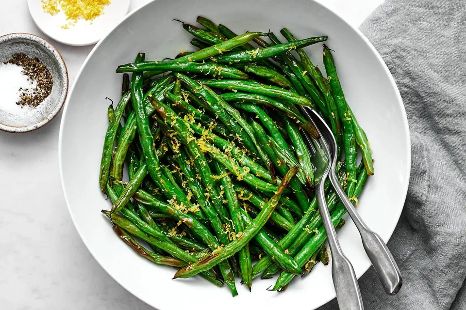 Air Fryer Garlic Green Beans