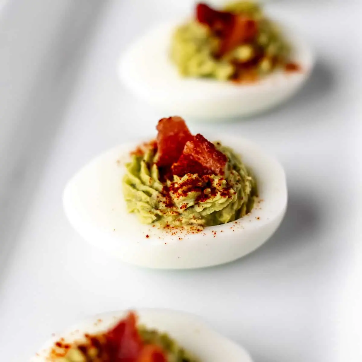 Bacon Avocado Deviled Eggs