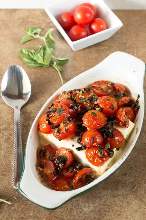 Baked Feta with Cherry Tomatoes