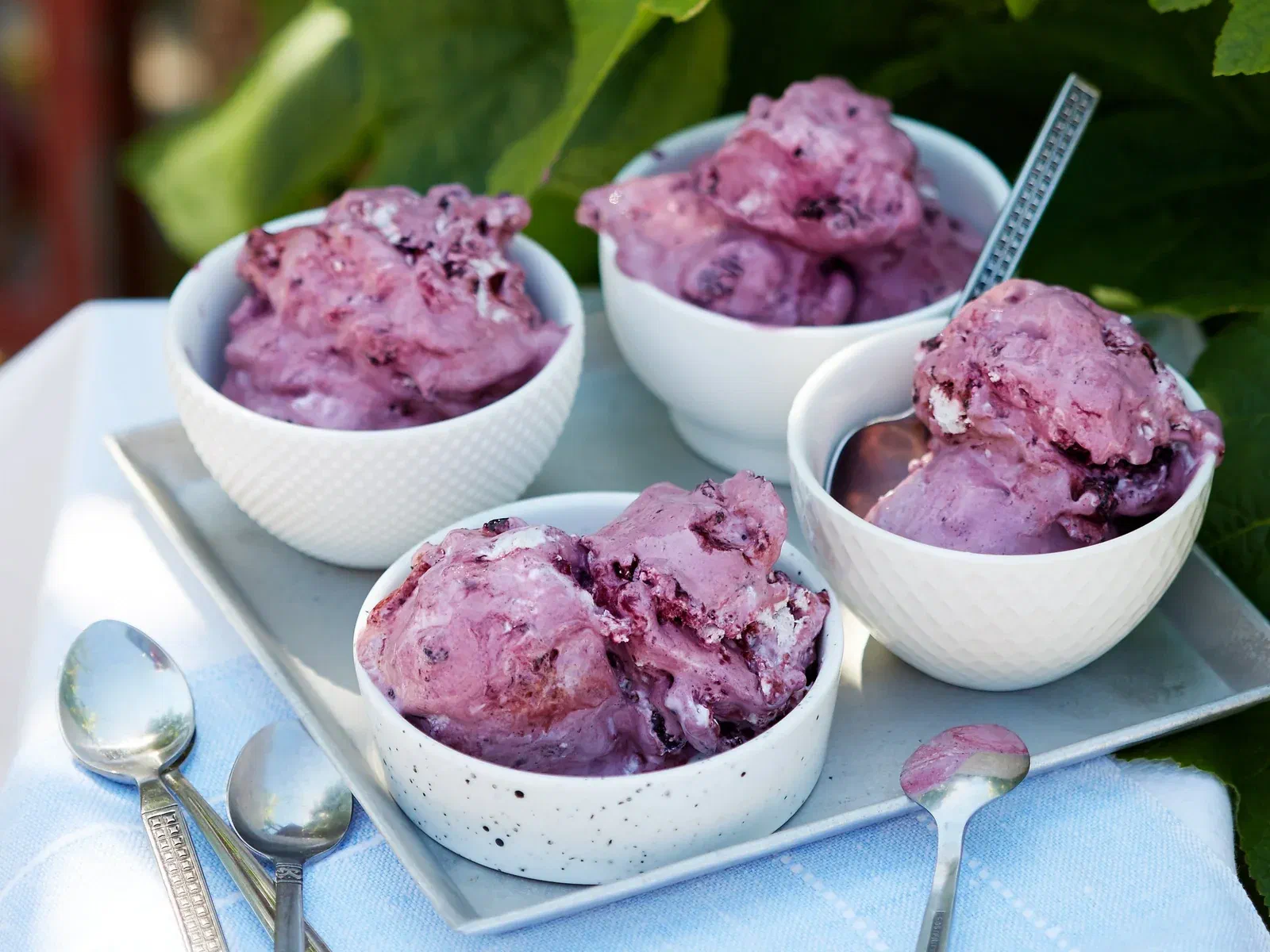 Blueberry Mascarpone Ice Cream