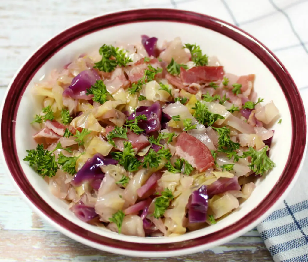 Braised Red Cabbage with Bacon