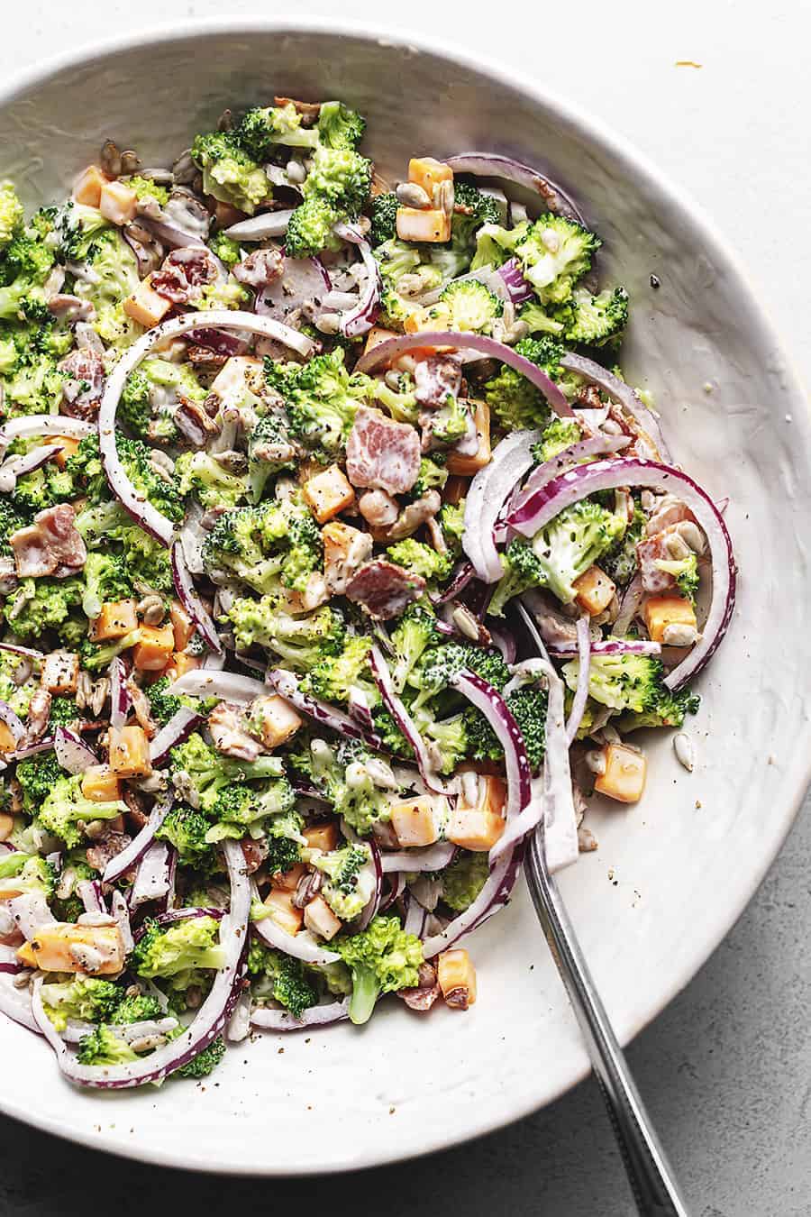 Broccoli Salad with Bacon and Cheddar