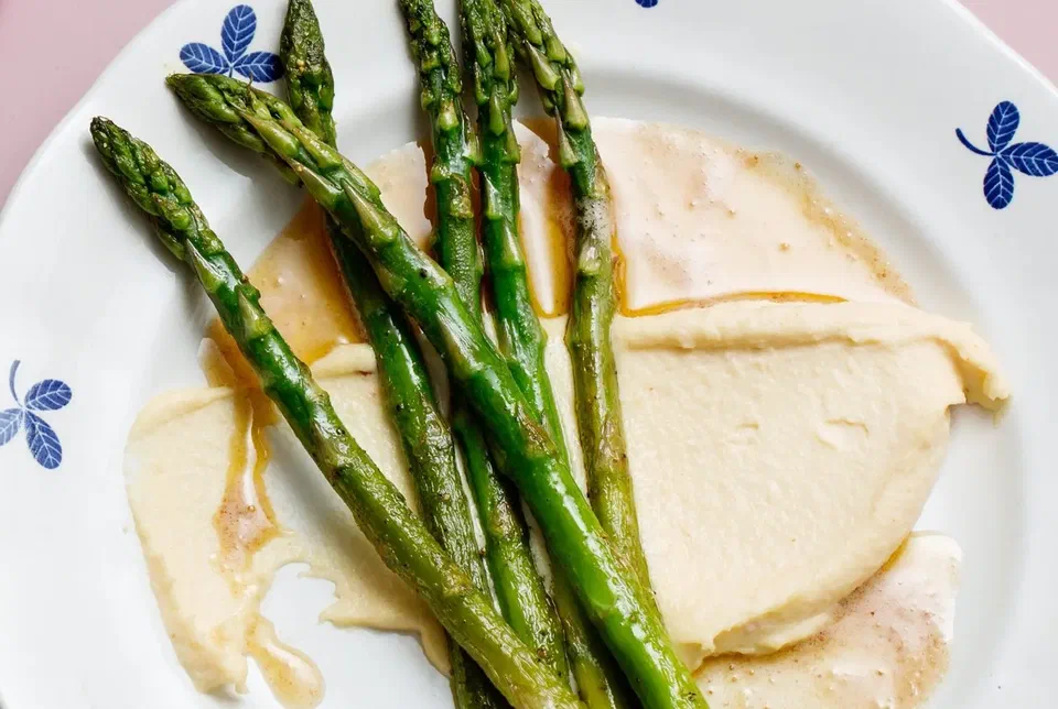 Browned Butter Asparagus with Creamy Eggs