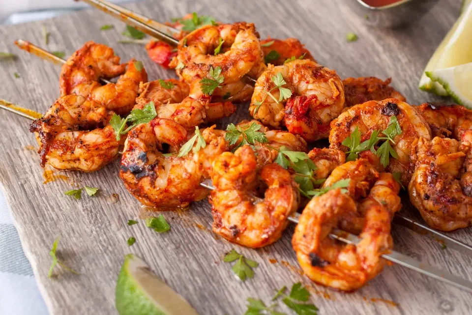 Buttery Harissa Shrimp Skewers