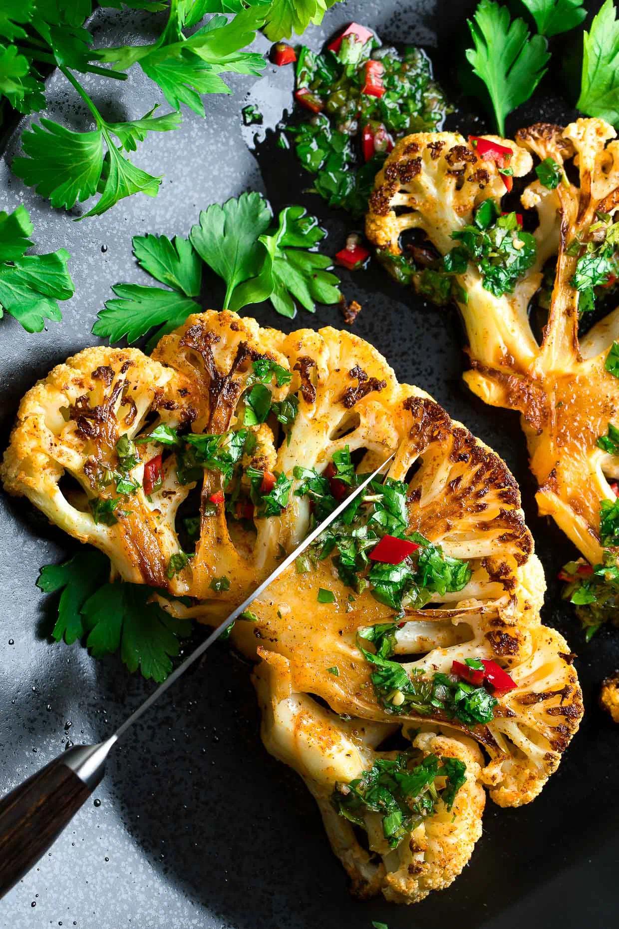 Cauliflower Steaks with Chimichurri