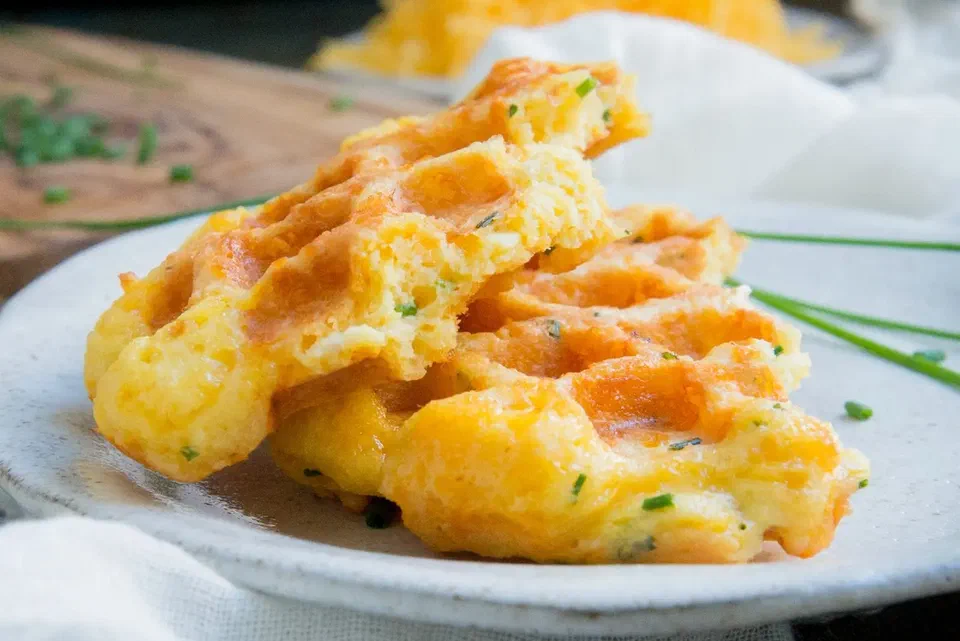Cheddar Chive Chaffles