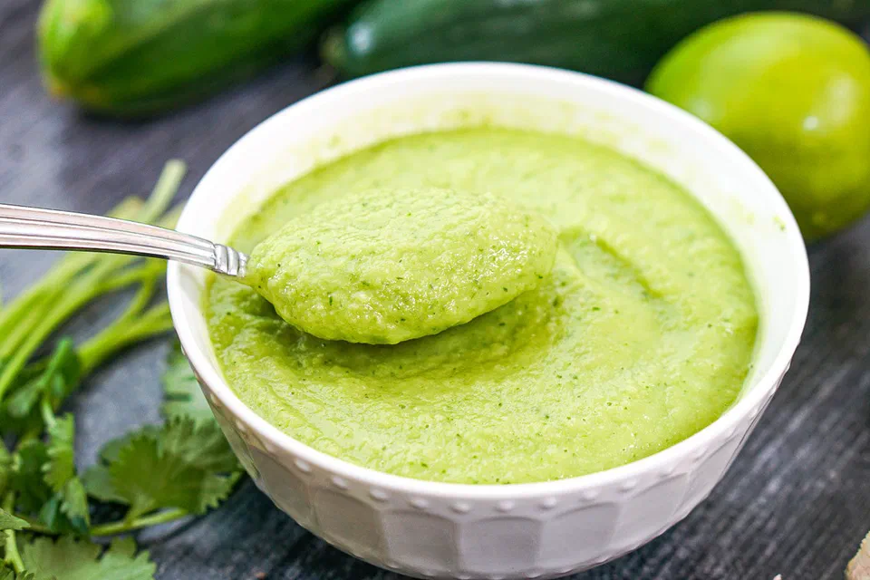 Chilled Cucumber Avocado Soup