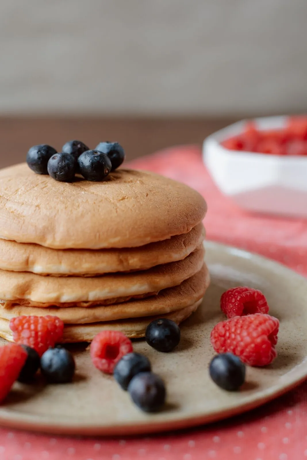 Coconut Flour Pancakes with Berries