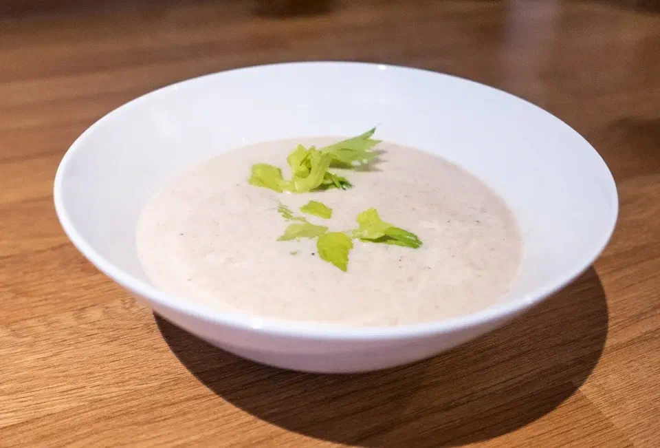 Cream of Celery Soup with Bacon