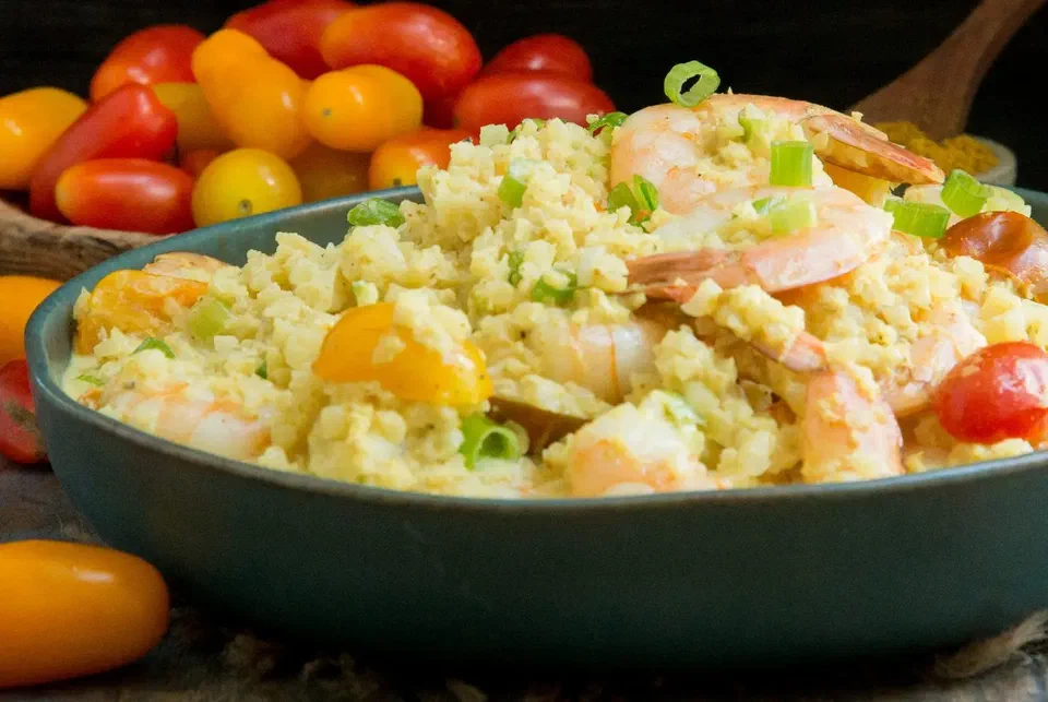 Creamy Shrimp Curry with Cauliflower Rice