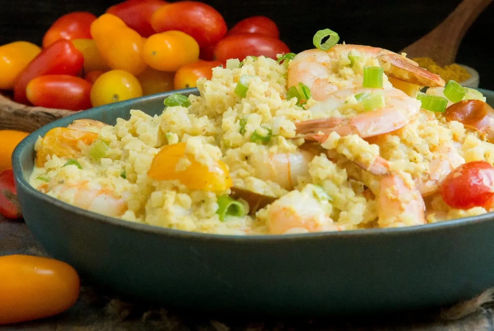 Creamy Shrimp Curry with Cauliflower Rice