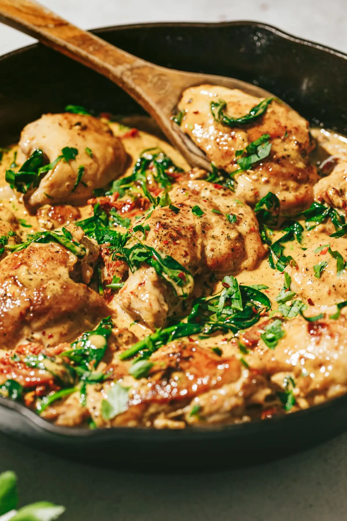 Creamy Tuscan Chicken Thighs
