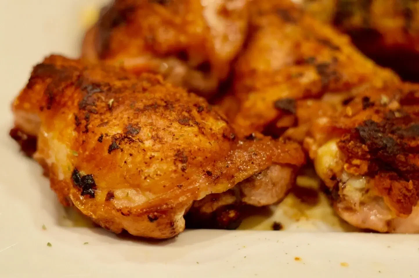 Crispy Baked Chicken Thighs with Garlic Herb Butter