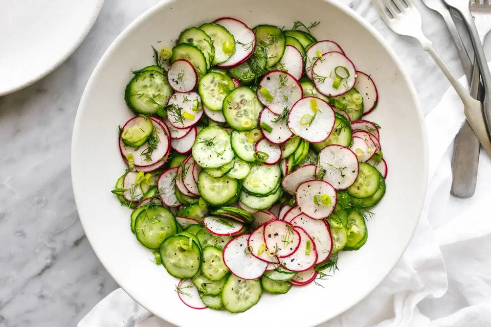 Cucumber Radish Salad with Dill