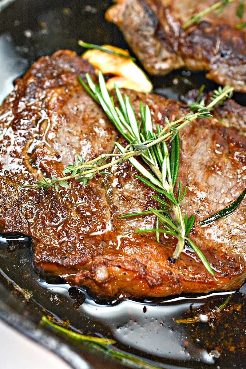 Garlic Herb Ribeye Steak with Compound Butter