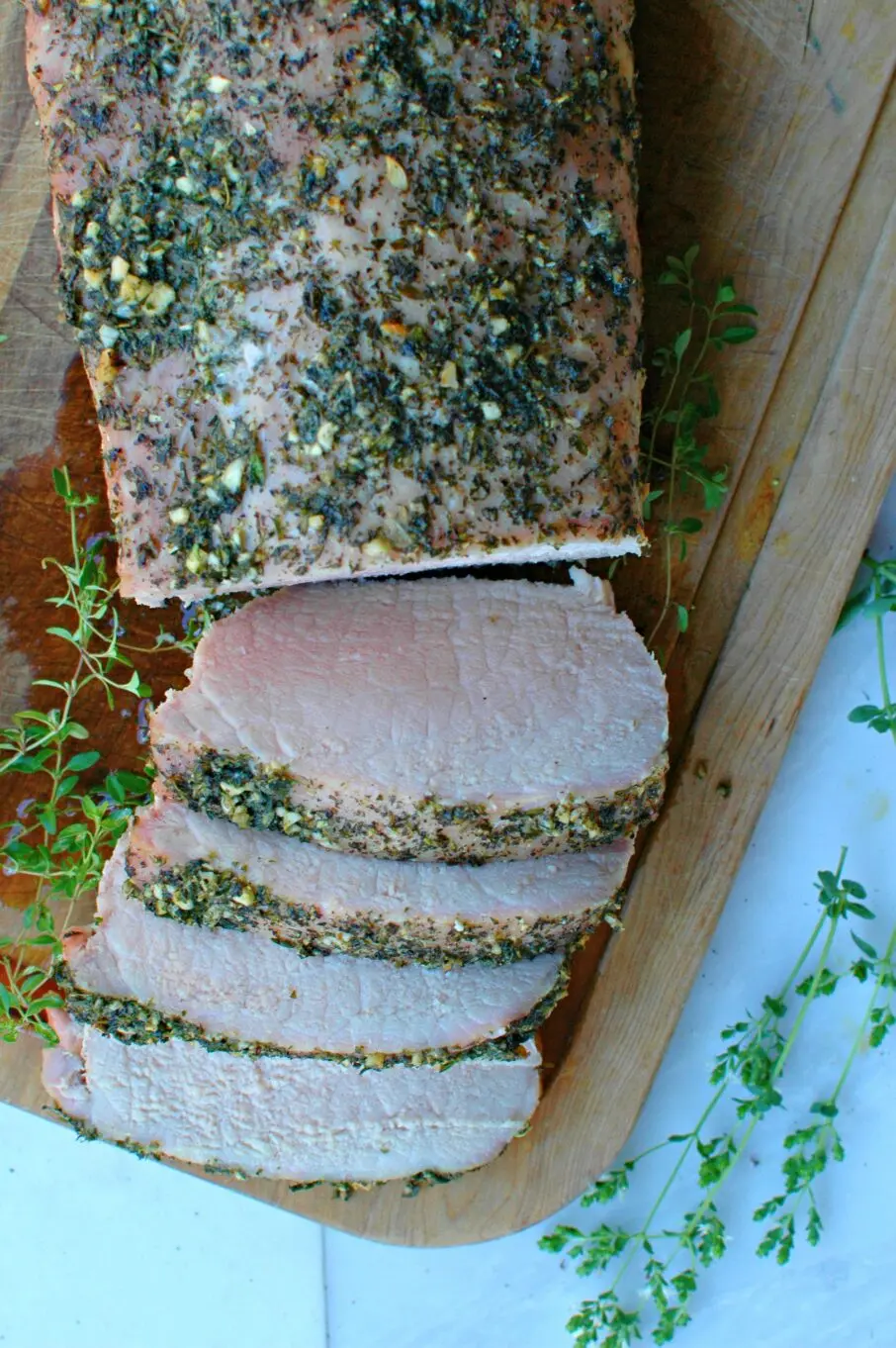 Garlic Herb Roasted Pork Loin