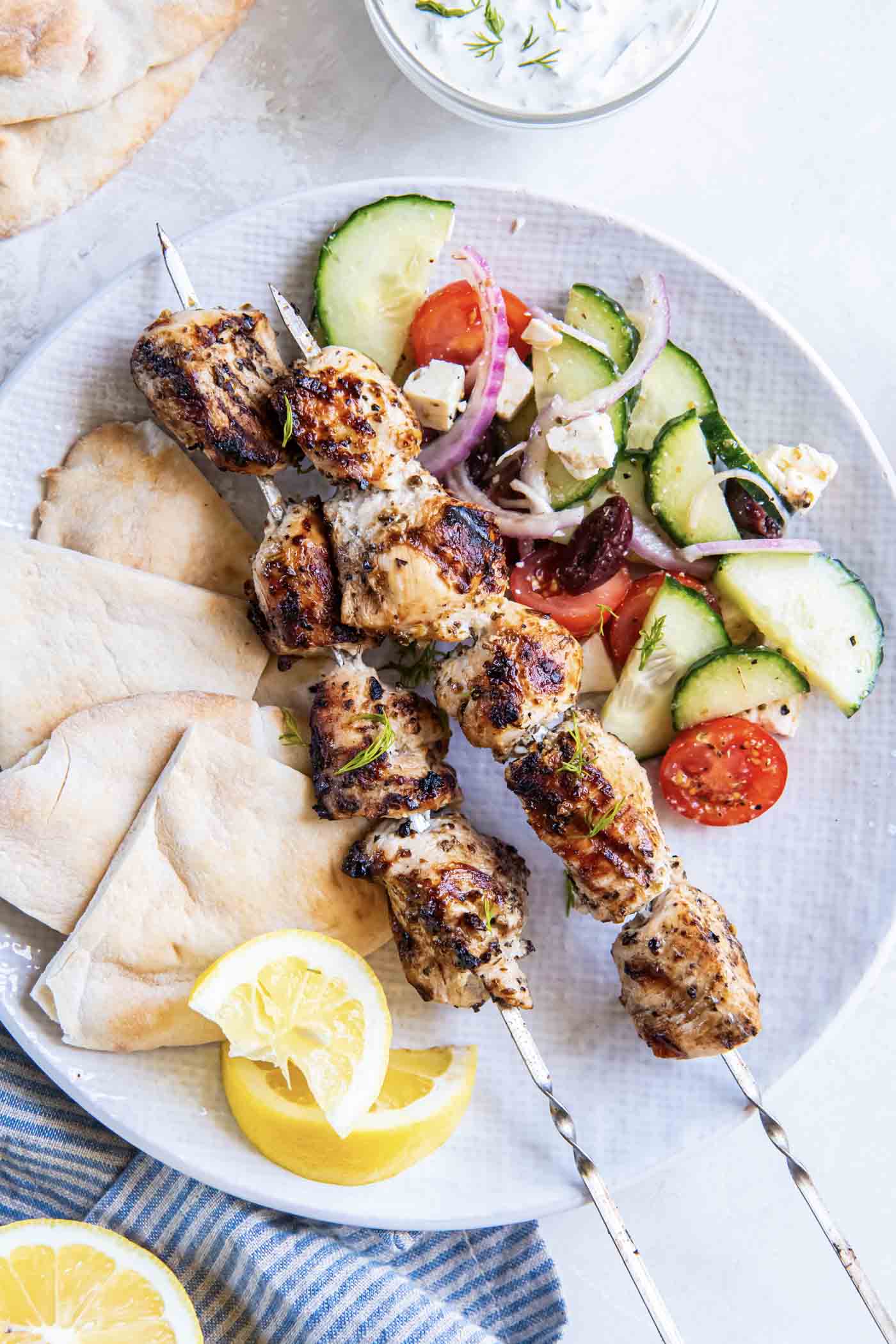 Greek Chicken Souvlaki Skewers