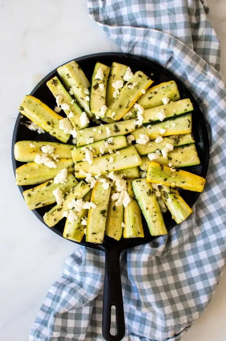 Greek Roasted Zucchini with Feta
