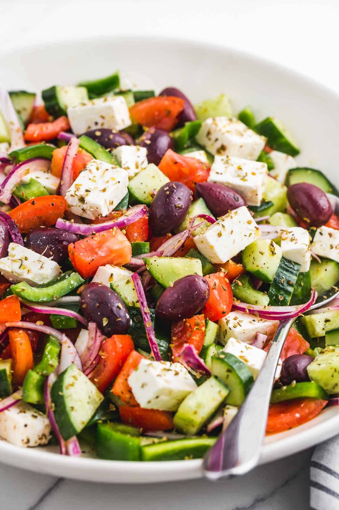 Greek Salad with Feta and Olives