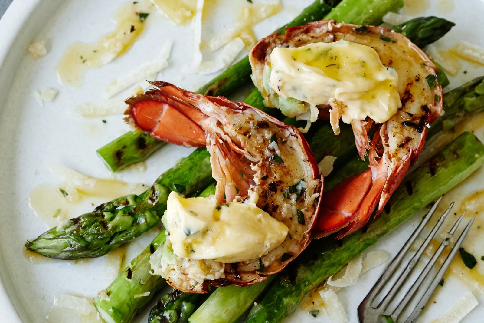 Grilled Lobster Tails with Tarragon Butter