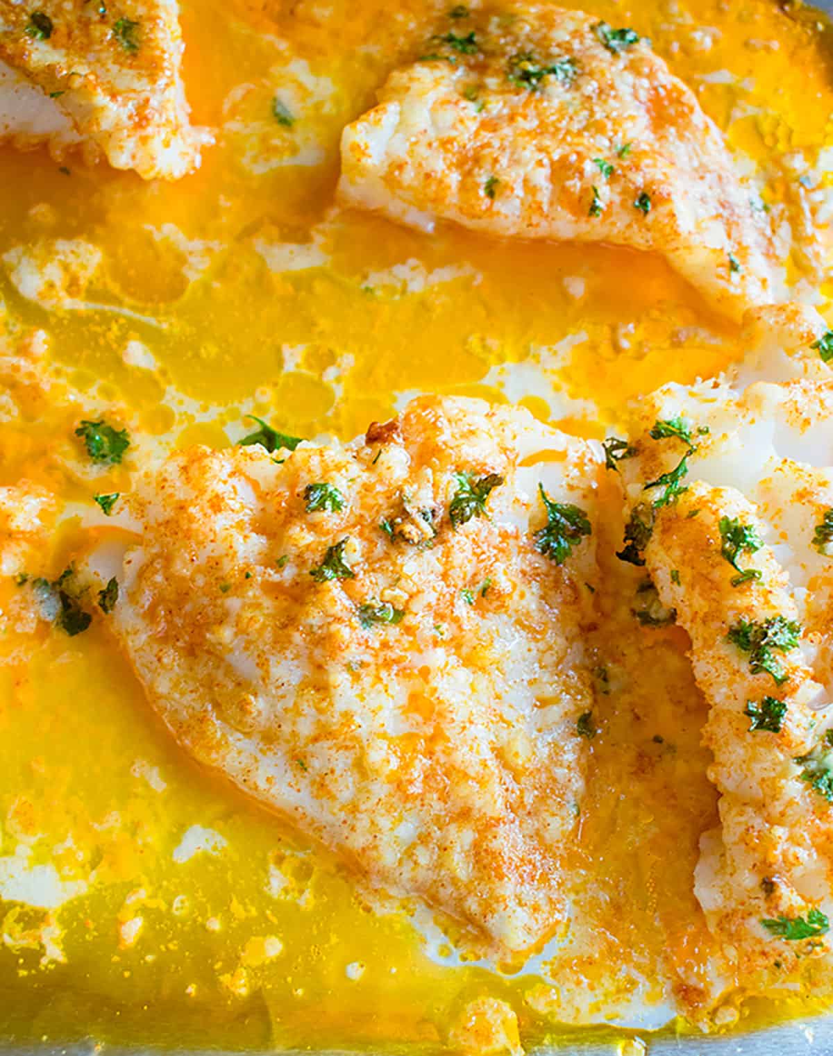 Herb-Crusted Baked Cod with Lemon Butter