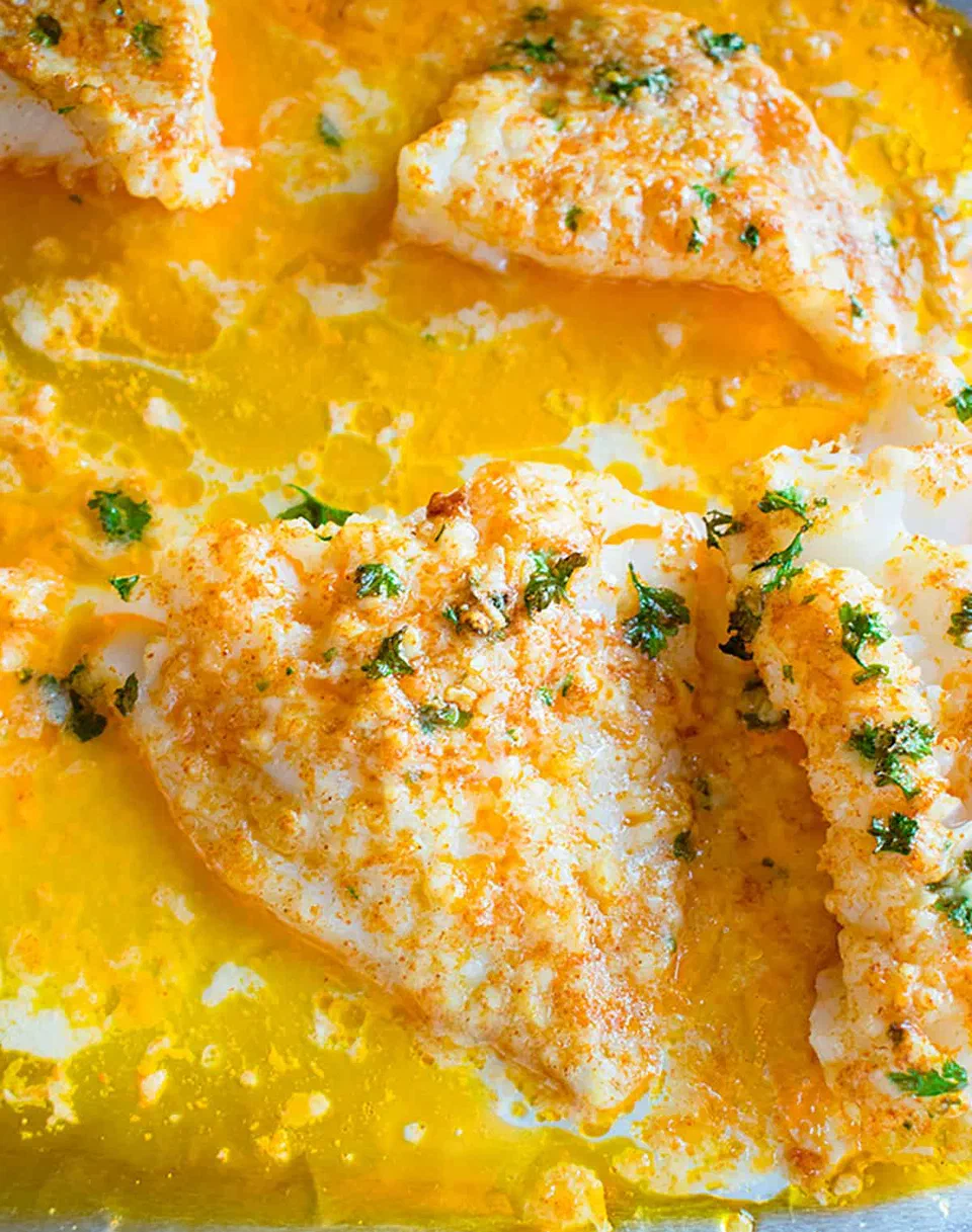 Herb-Crusted Baked Cod with Lemon Butter