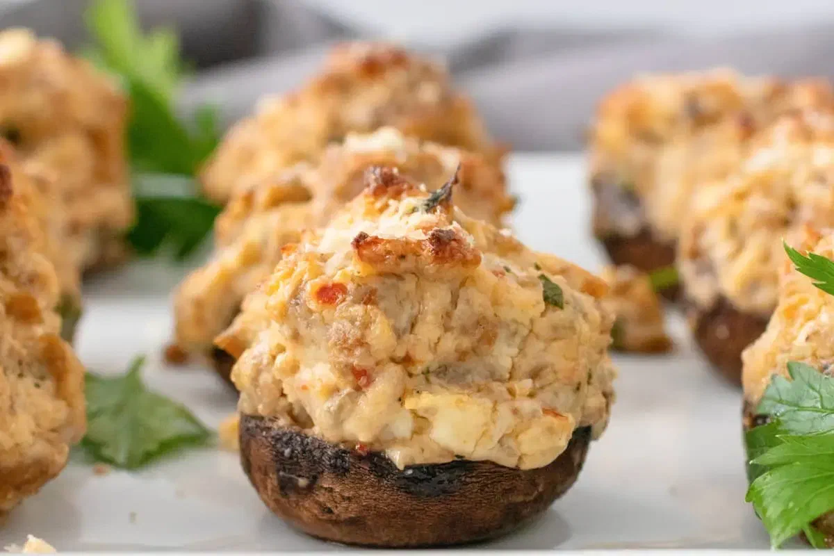 Italian Sausage Stuffed Mushrooms