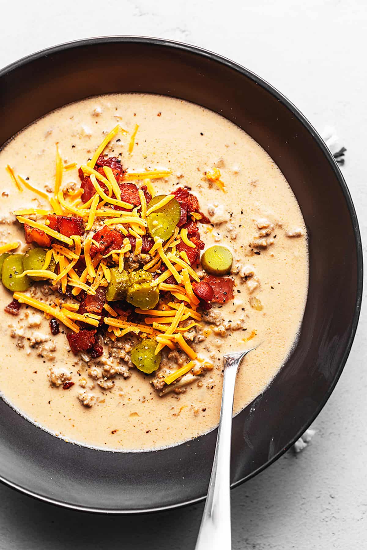 Keto Bacon Cheeseburger Soup