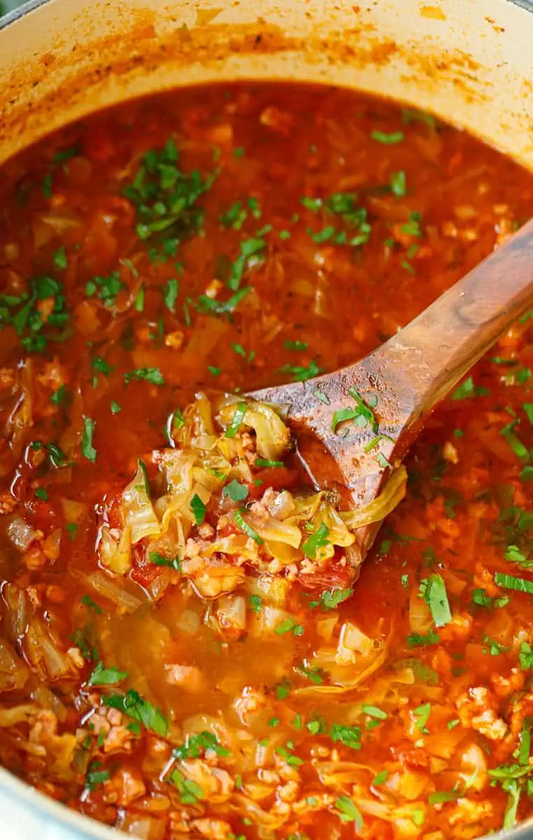 Keto Cabbage Soup with Ground Beef
