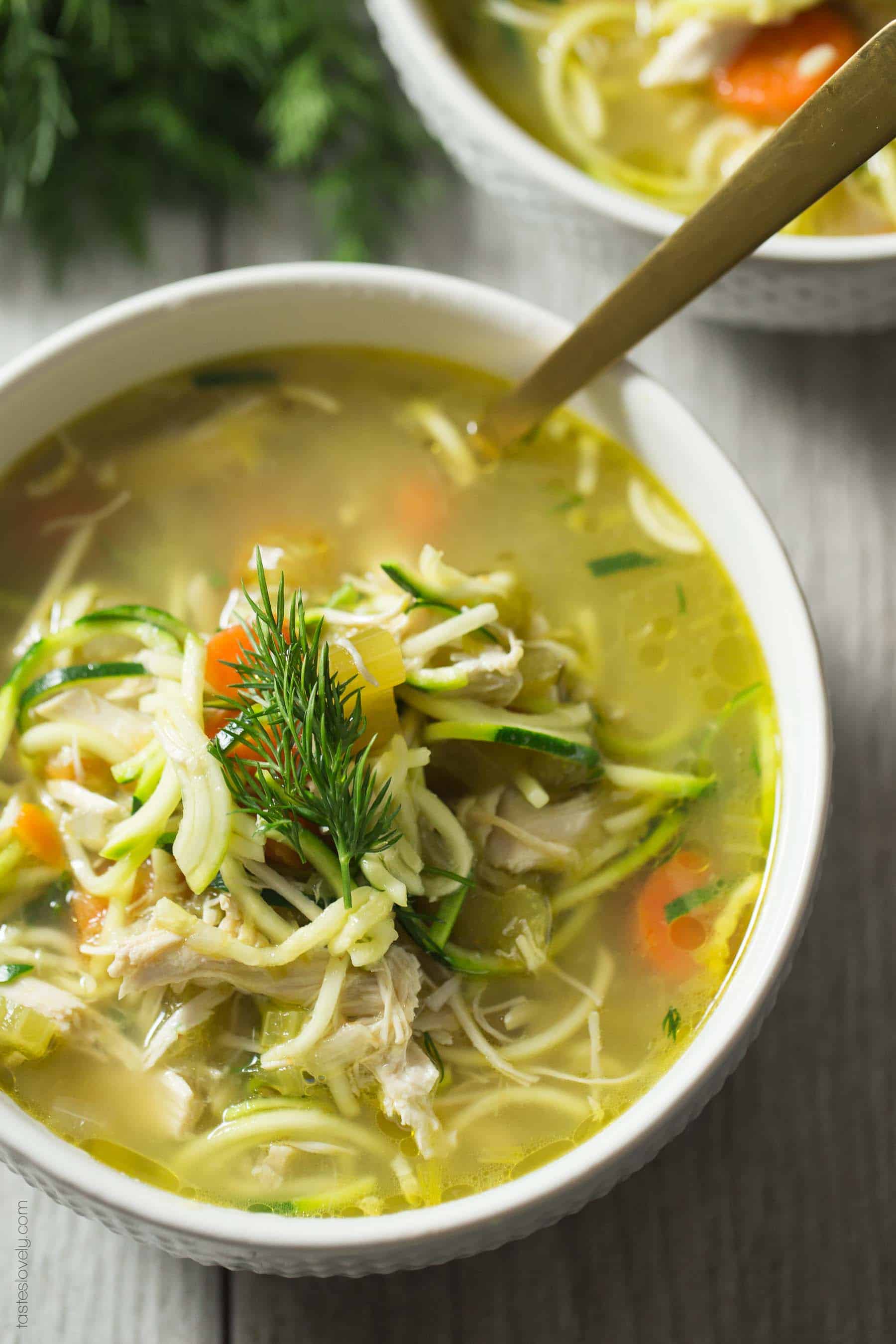 Keto Chicken Zoodle Soup