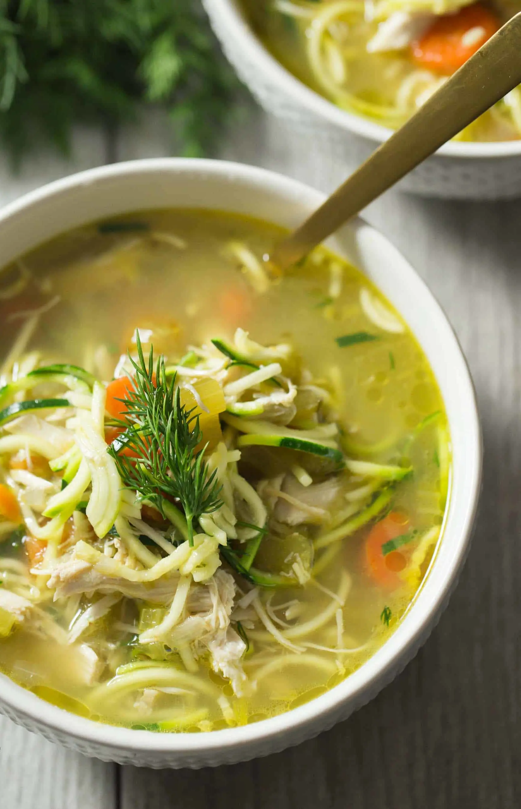 Keto Chicken Zoodle Soup