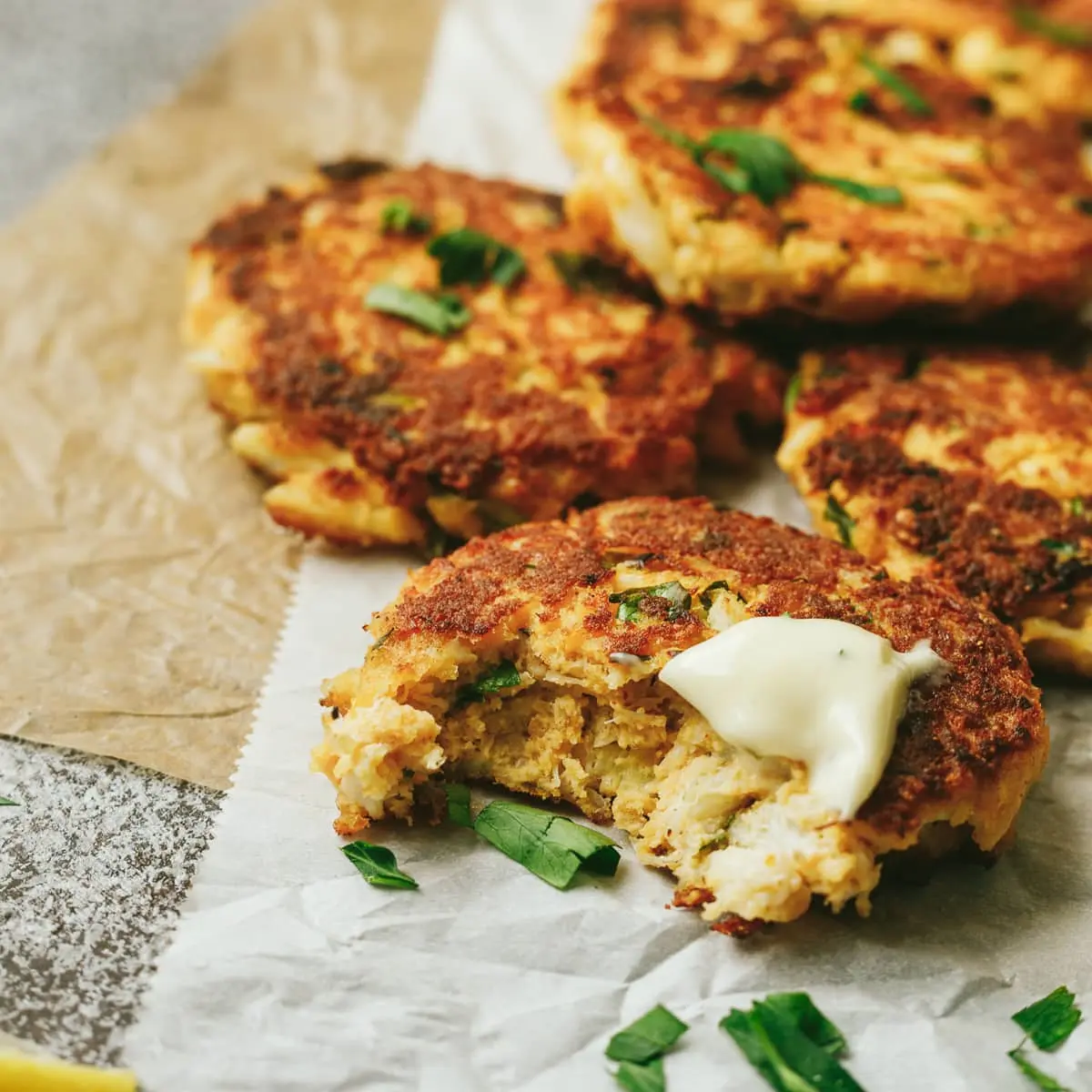 Keto Crab Cakes with Lemon Aioli