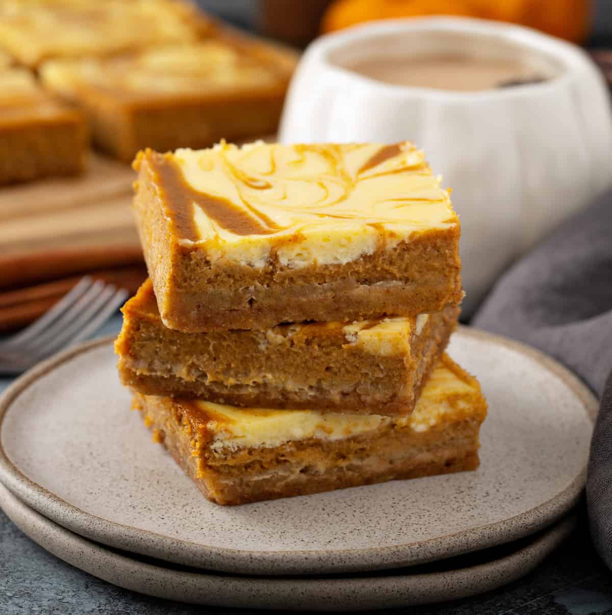 Keto Pumpkin Cheesecake Bars