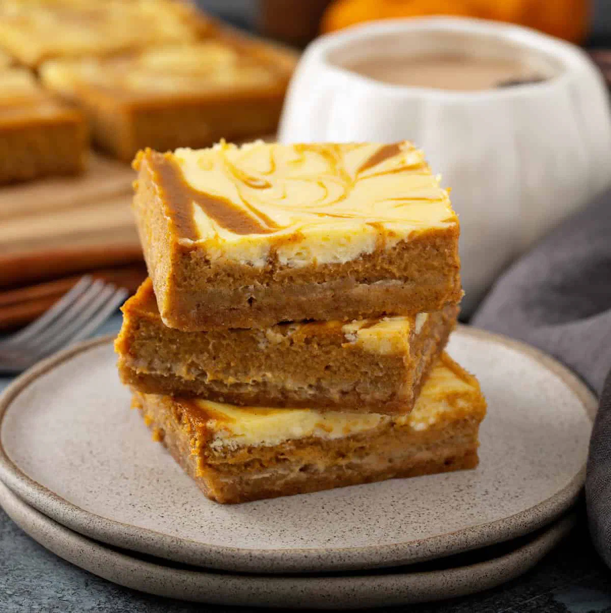 Keto Pumpkin Cheesecake Bars