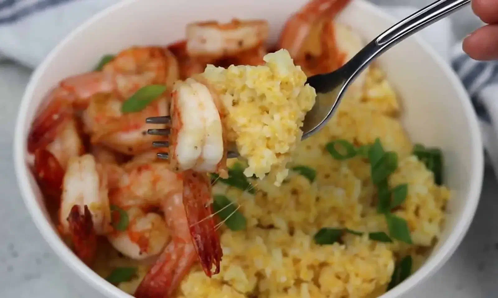 Keto Shrimp and Cauliflower Grits