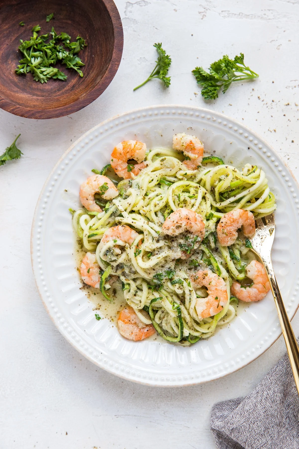 Keto Shrimp Scampi with Zucchini Noodles