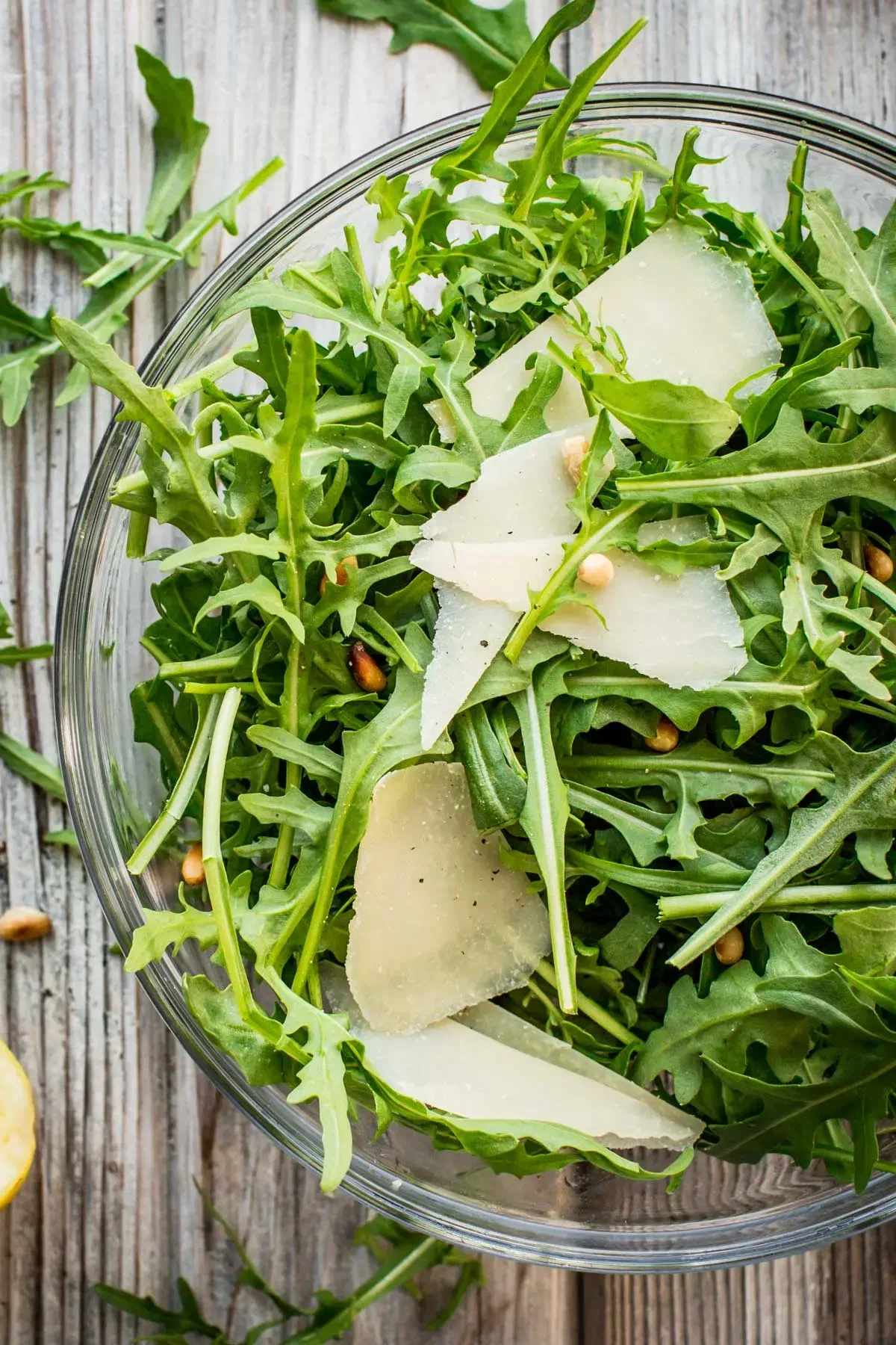 Lemon Arugula Salad with Shaved Parmesan