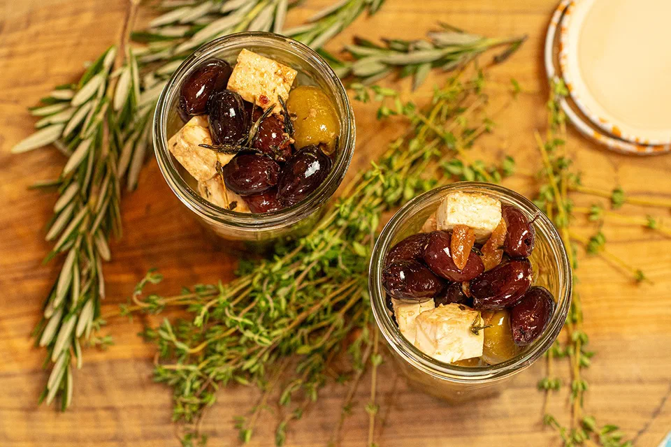 Marinated Feta and Olives with Fresh Herbs