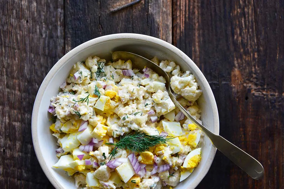 Mock Cauliflower Potato Salad