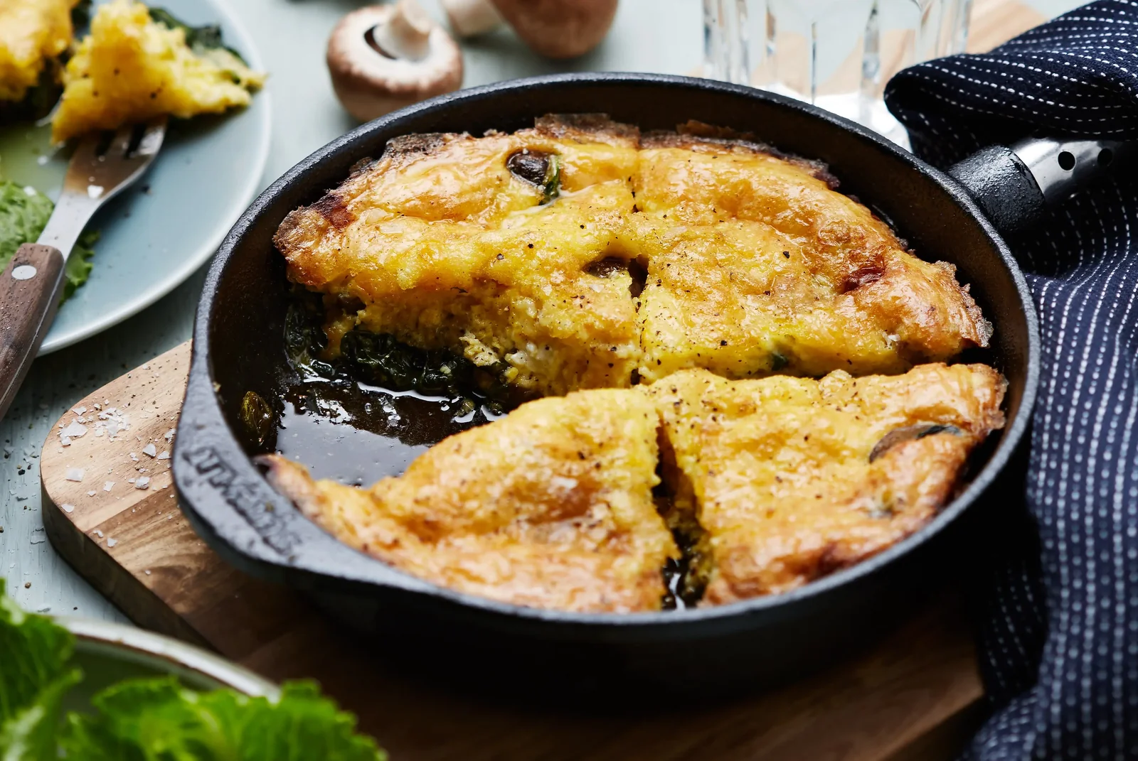 Mushroom and Goat Cheese Frittata