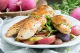 One-Pan Chicken with Roasted Radishes