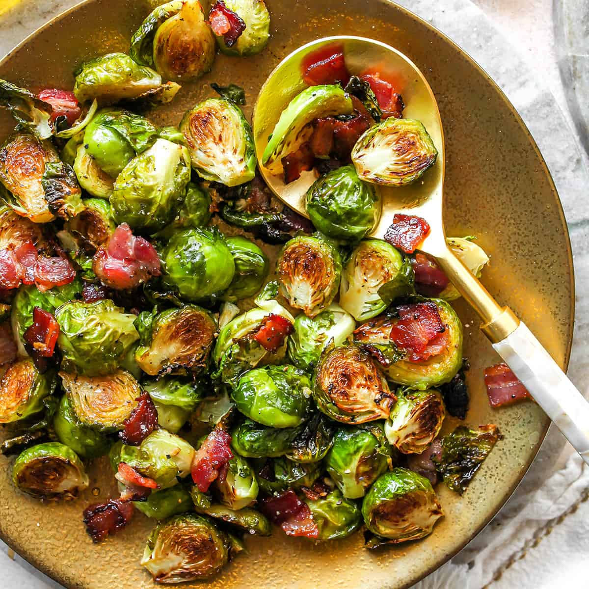Roasted Brussels Sprouts with Bacon