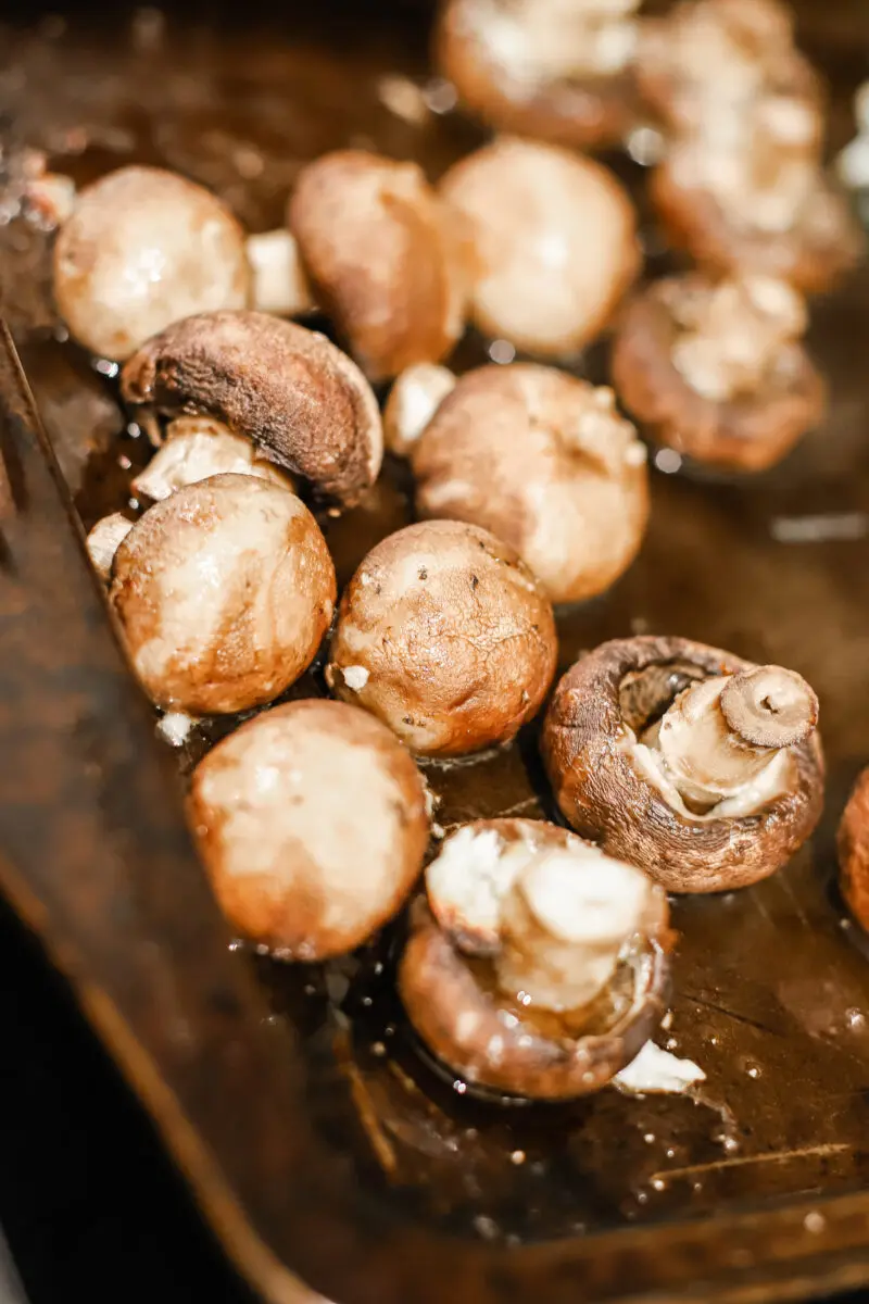 Roasted Garlic Butter Mushrooms