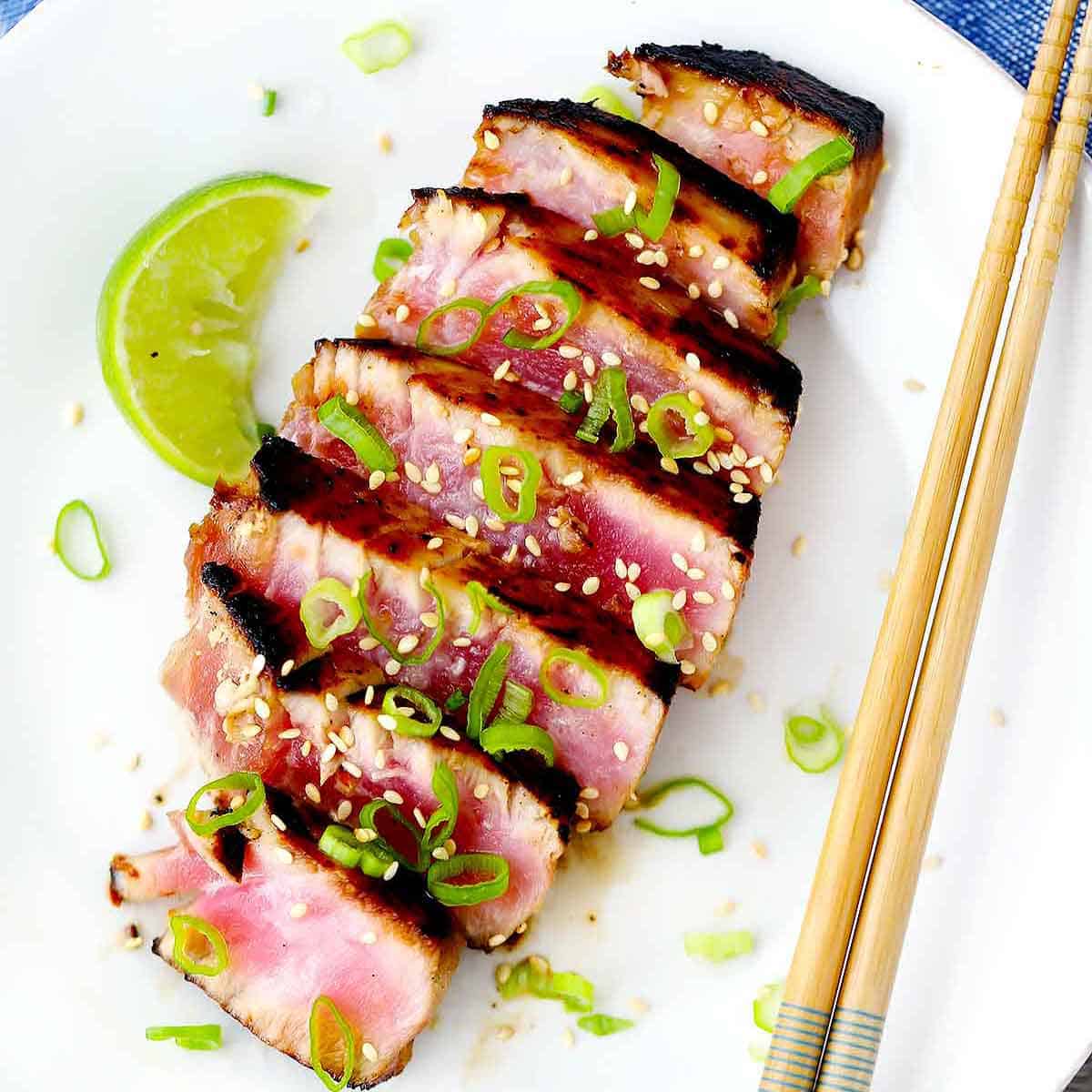 Seared Ahi Tuna with Sesame, Ginger and Lime