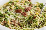 Shaved Brussels Sprout Salad with Parmesan and Pecans