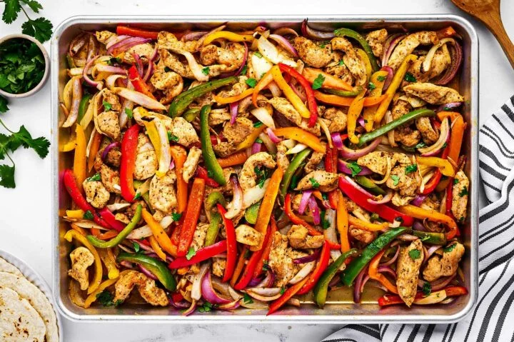 Sheet Pan Chicken Fajitas (No Tortilla)