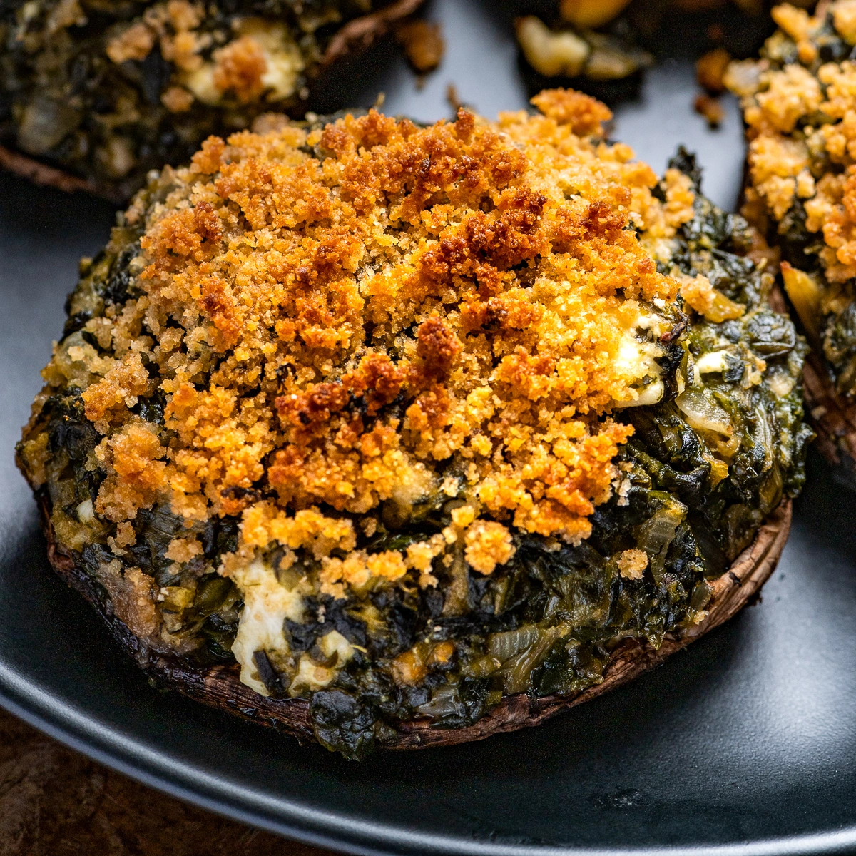 Spinach and Feta Stuffed Portobello Mushrooms