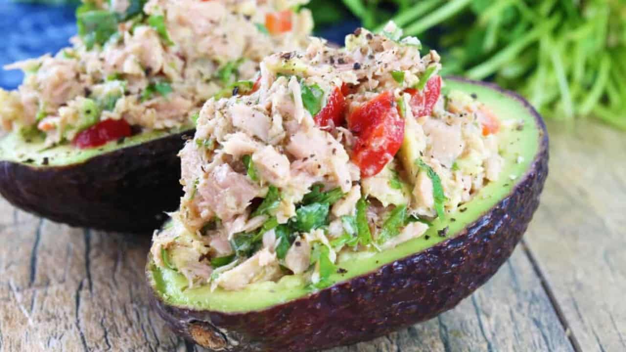 Tuna-Stuffed Avocados