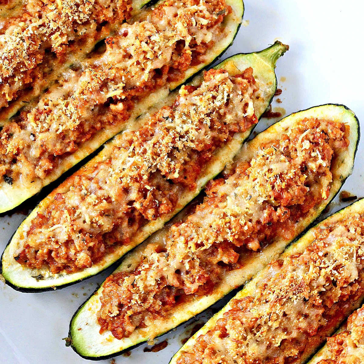 Turkey Stuffed Zucchini Boats